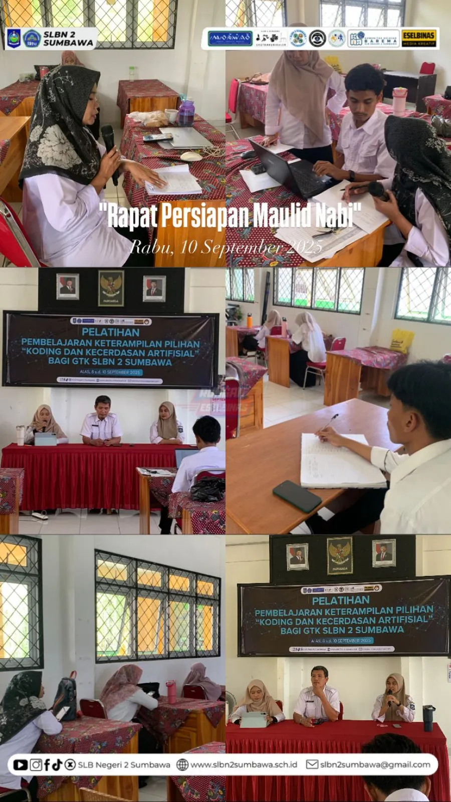 Rapat Persiapan Maulid Nabi Muhammad SAW di SLB Negeri 2 Sumbawa