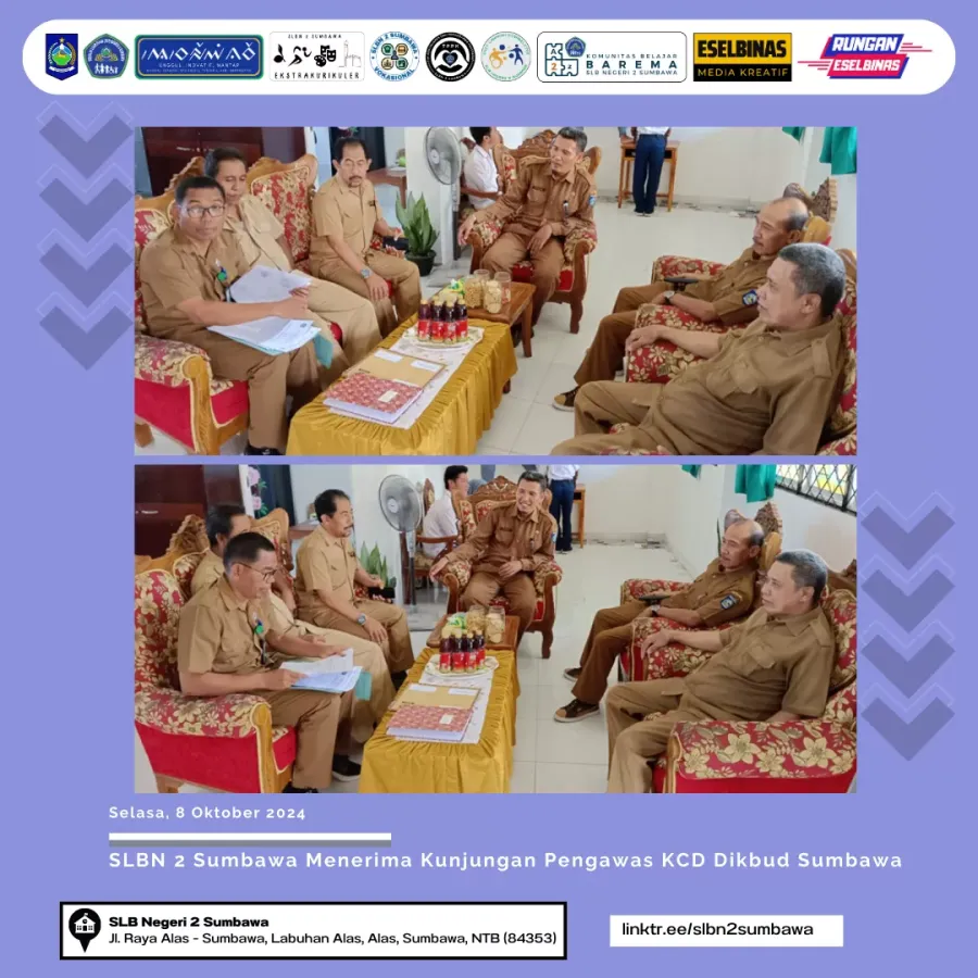 SLB Negeri 2 Sumbawa Menerima Kunjungan Pengawas KCD Dikbud Sumbawa 