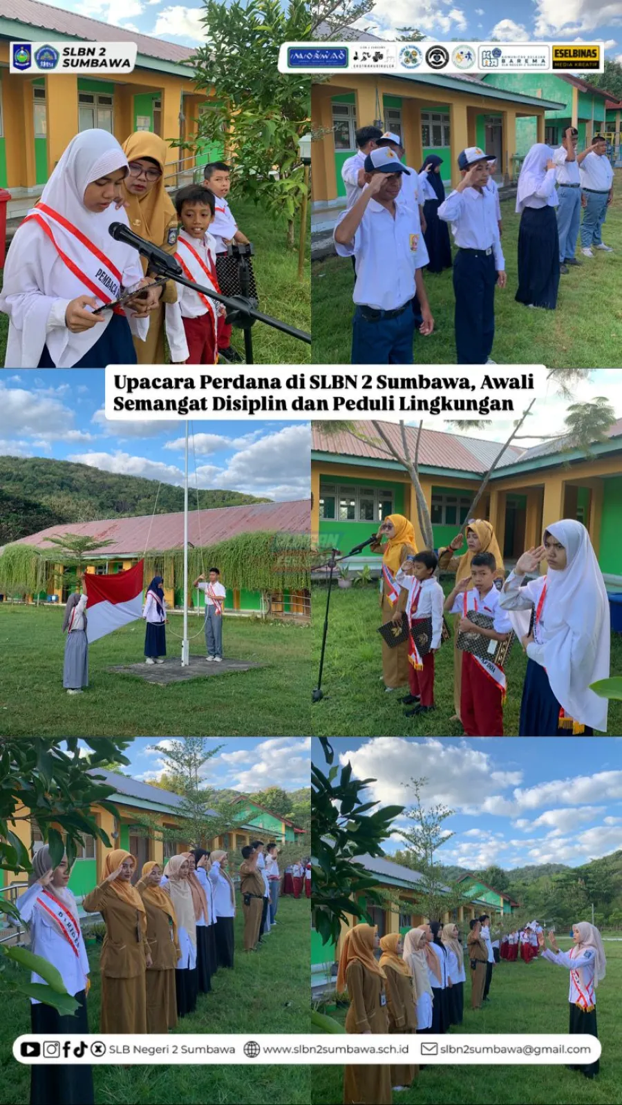 Upacara Perdana di SLBN 2 Sumbawa, Awali Semangat Disiplin dan Peduli Lingkungan