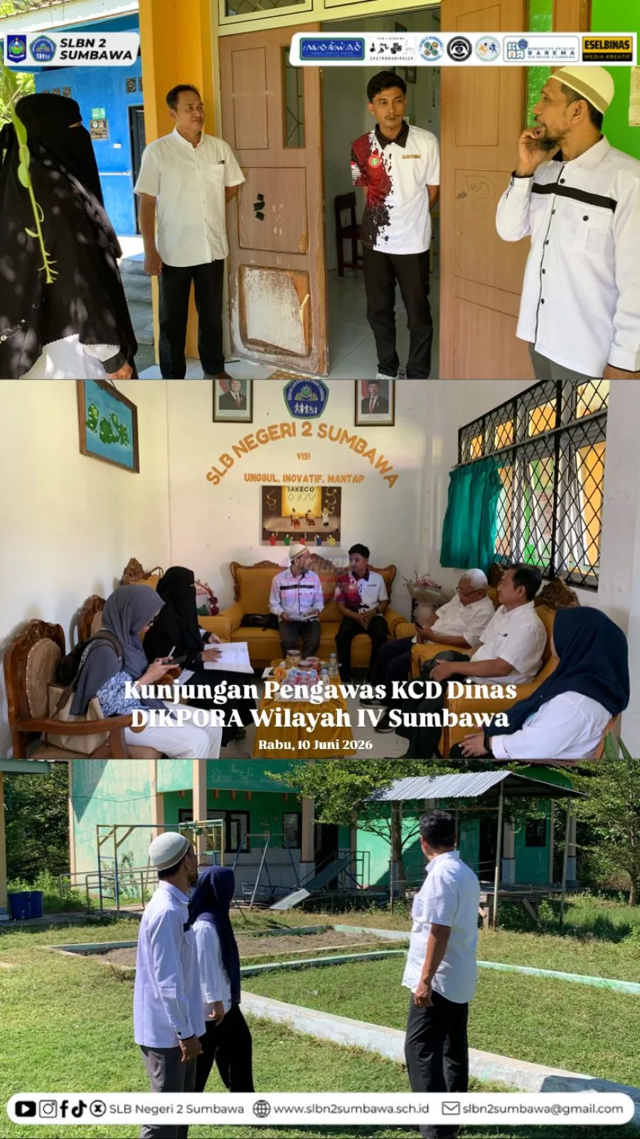 KCD Dikpora Wilayah IV Sumbawa Lakukan Kunjungan ke SLB Negeri 2 Sumbawa