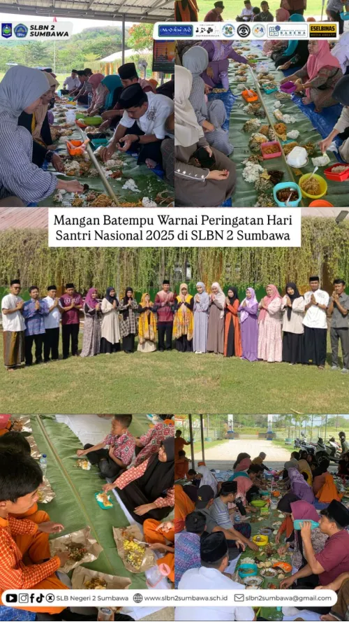 Mangan Batempu Warnai Peringatan Hari Santri Nasional 2025 di SLBN 2 Sumbawa