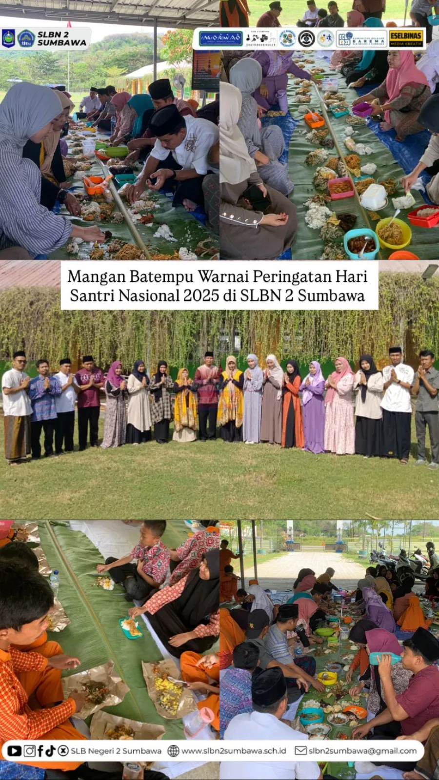 Mangan Batempu Warnai Peringatan Hari Santri Nasional 2025 di SLBN 2 Sumbawa