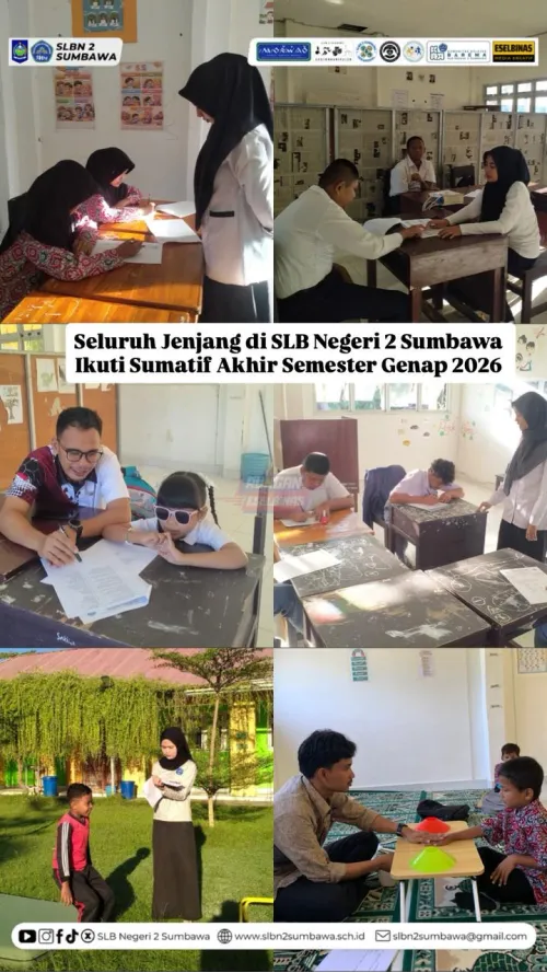 Seluruh Jenjang di SLB Negeri 2 Sumbawa Ikuti Sumatif Akhir Semester Genap 2026 