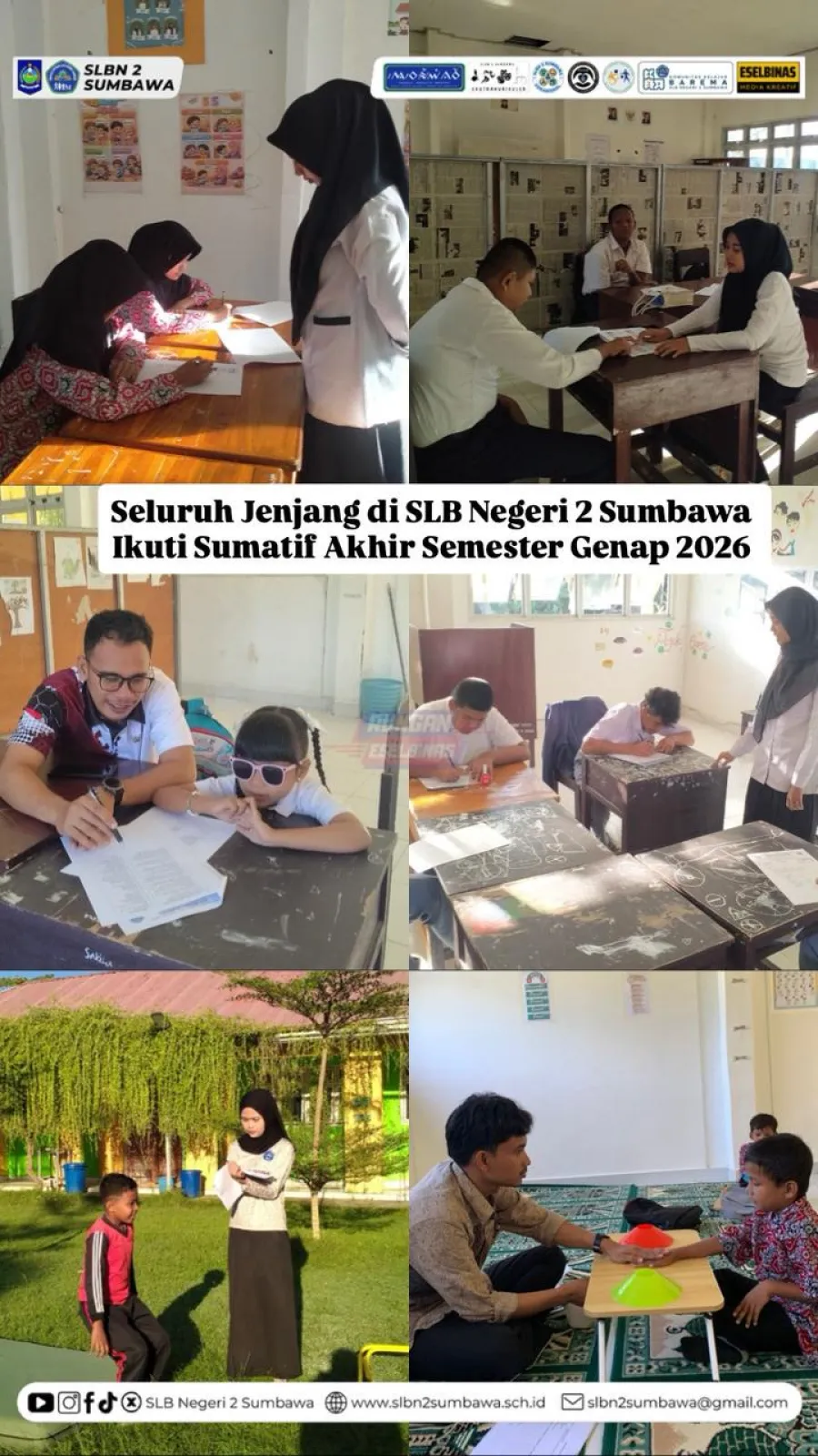 Seluruh Jenjang di SLB Negeri 2 Sumbawa Ikuti Sumatif Akhir Semester Genap 2026 