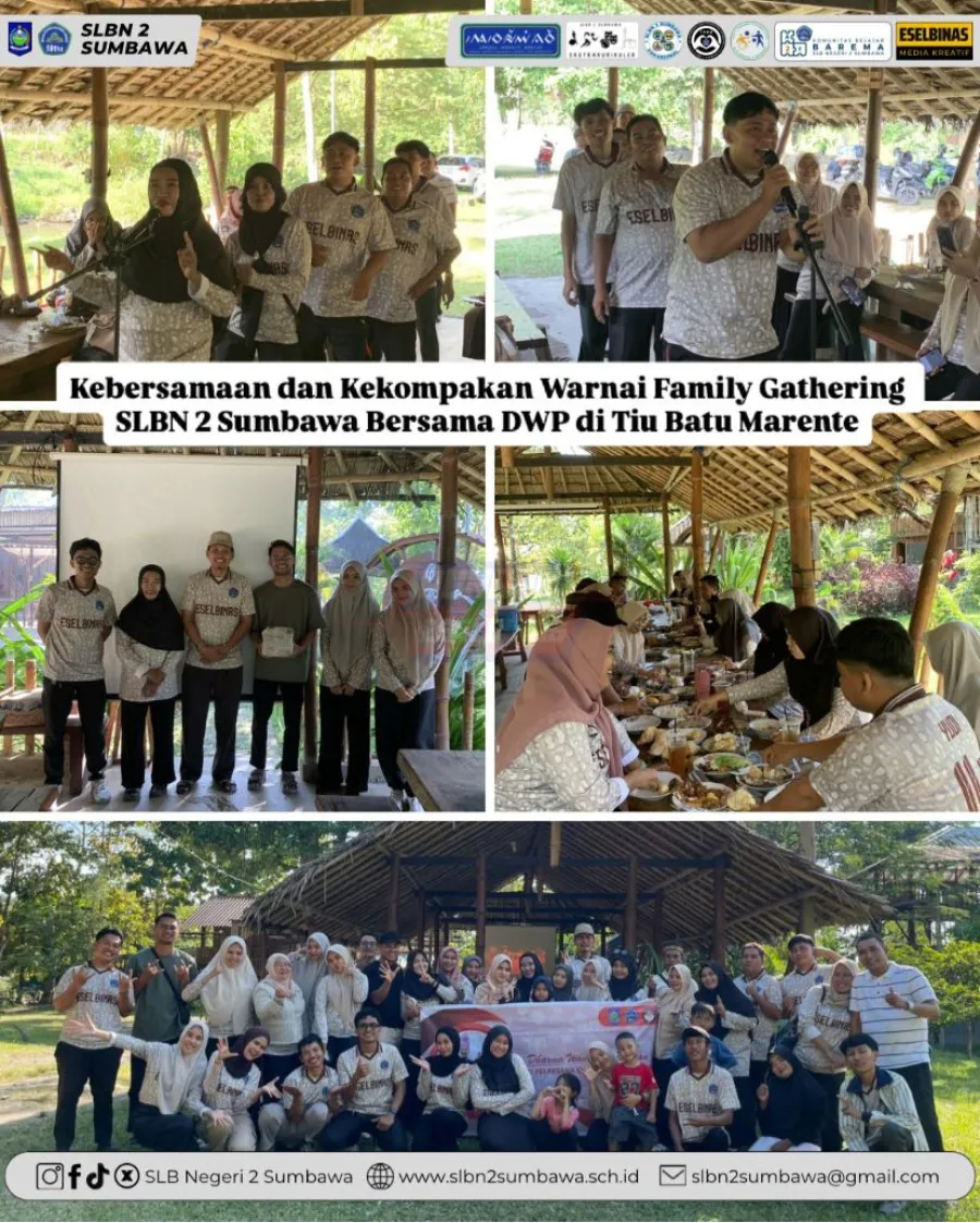 Kebersamaan dan Kekompakan Warnai Family Gathering SLBN 2 Sumbawa Bersama DWP di Tiu Batu Marente