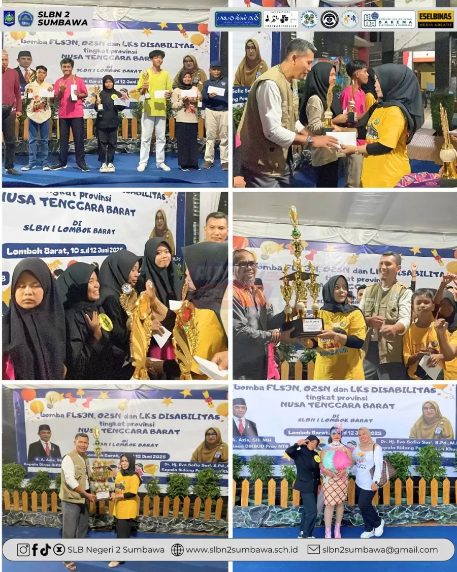 Siswa SLBN 2 Sumbawa Raih Prestasi Gemilang di Ajang FLS3N dan LKS Tingkat Provinsi NTB