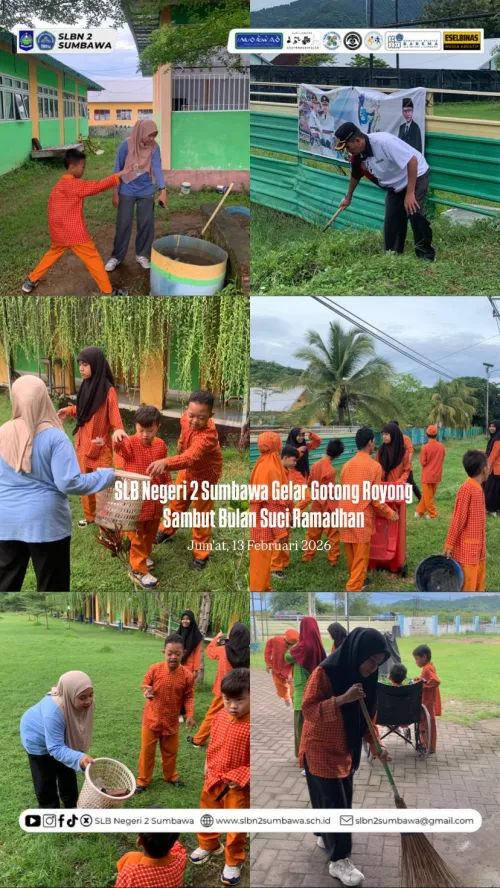 SLB Negeri 2 Sumbawa Gelar Gotong Royong Sambut Bulan Suci Ramadhan