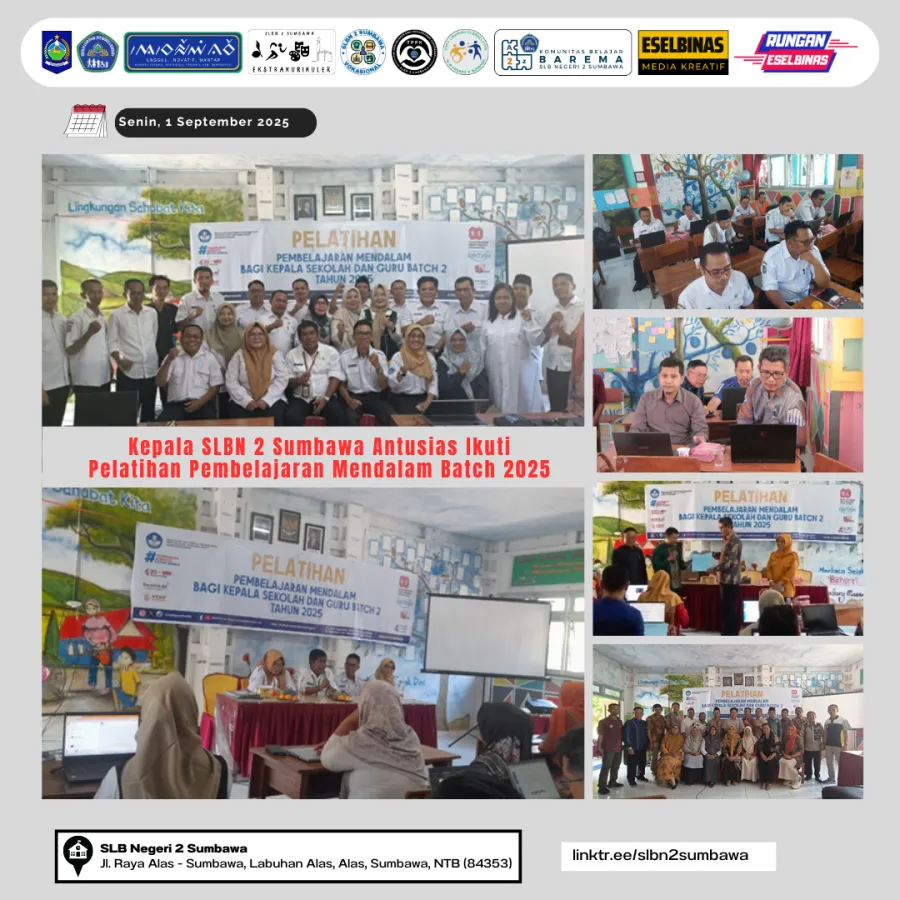 Kepala SLBN 2 Sumbawa Antusias Ikuti Pelatihan Pembelajaran Mendalam Batch 2025