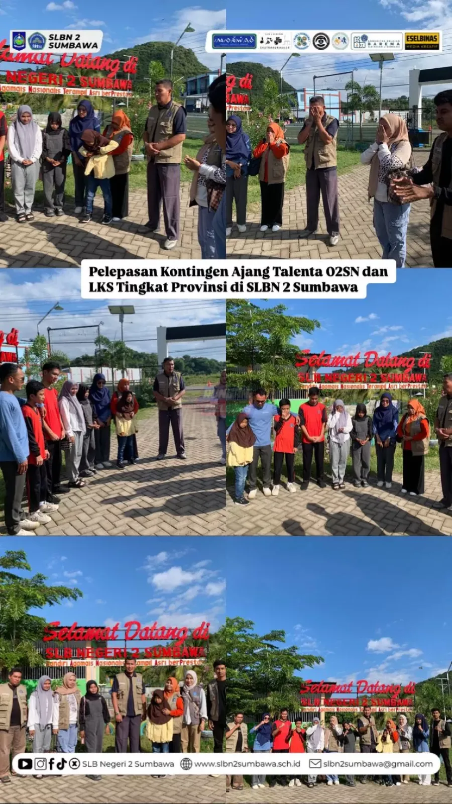 Pelepasan Kontingen Ajang Talenta O2SN dan LKS Tingkat Provinsi di SLBN 2 Sumbawa