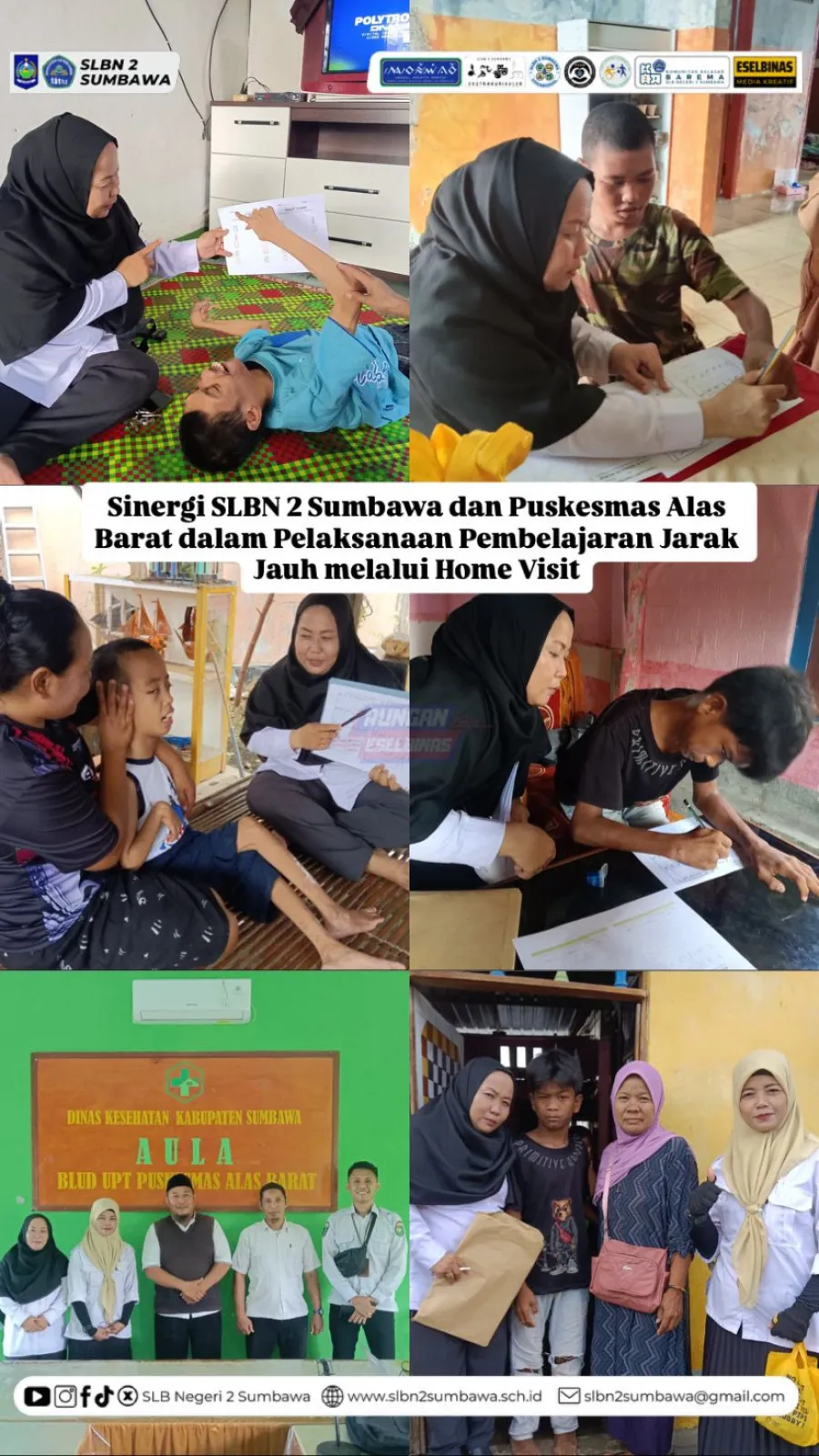 Sinergi SLBN 2 Sumbawa dan Puskesmas Alas Barat dalam Pelaksanaan Pembelajaran Jarak Jauh melalui Home Visit