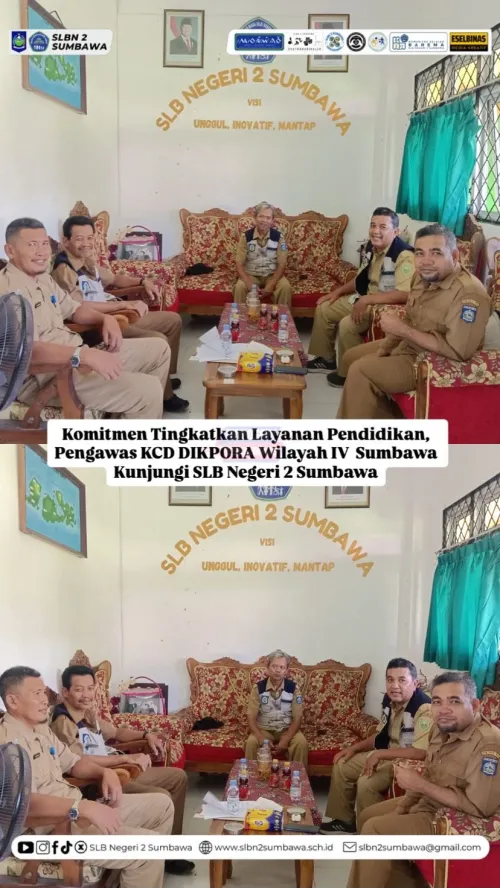 Komitmen Tingkatkan Layanan Pendidikan, KCD Dikpora Sumbawa Kunjungi SLB Negeri 2 Sumbawa