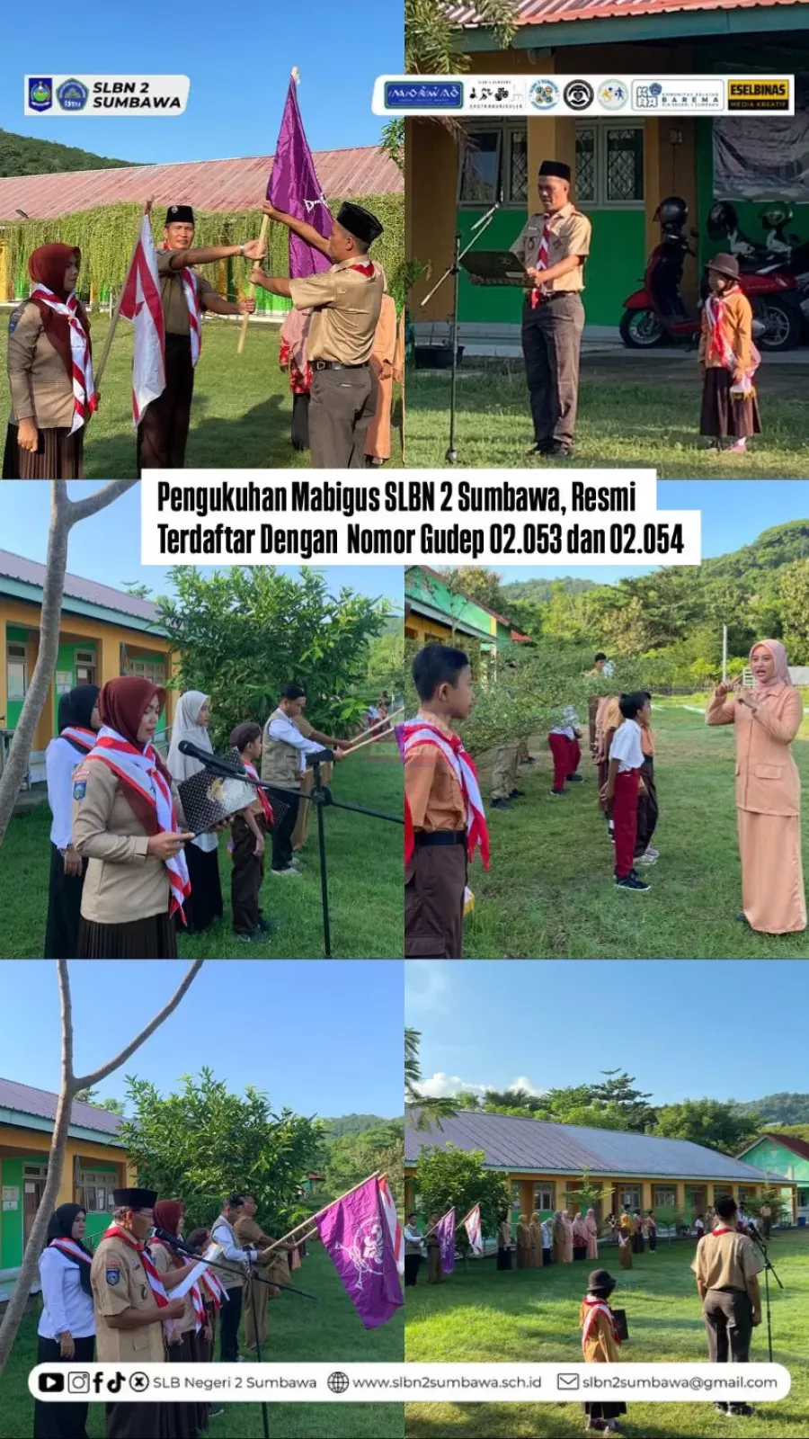 Pengukuhan Mabigus, SLBN 2 Sumbawa Resmi Terdaftar Dengan Nomor Gudep 02.053 dan 02.054