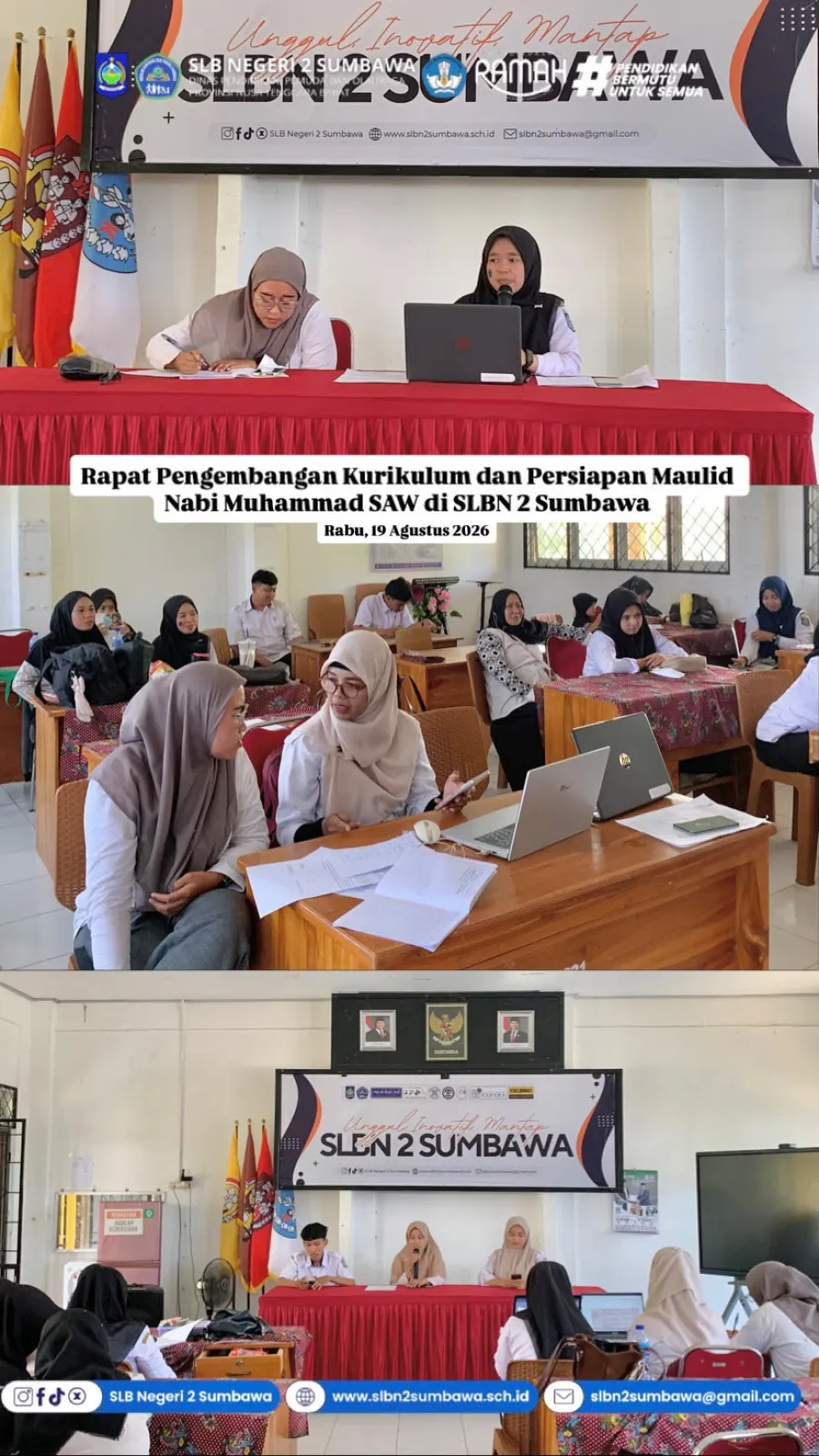 Rapat Pengembangan Kurikulum dan Persiapan Maulid Nabi Muhammad SAW di SLBN 2 Sumbawa